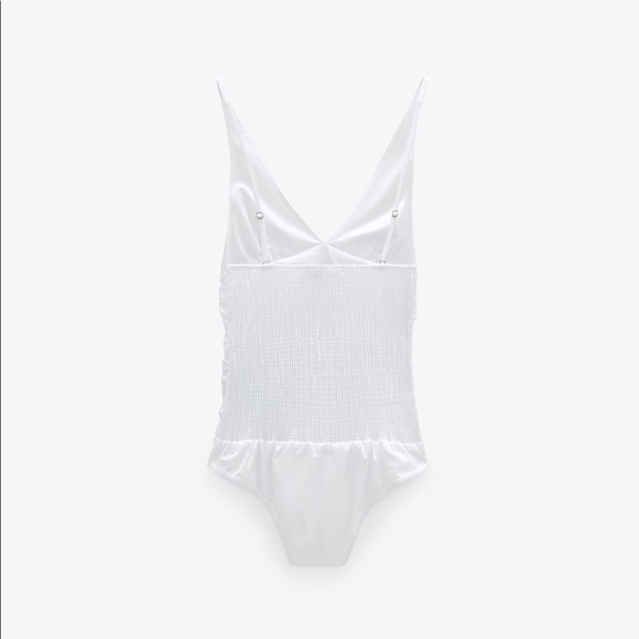 Zara Tops Zara Draped Poplin Vneck Tank Top Bodysuit New Poshmark